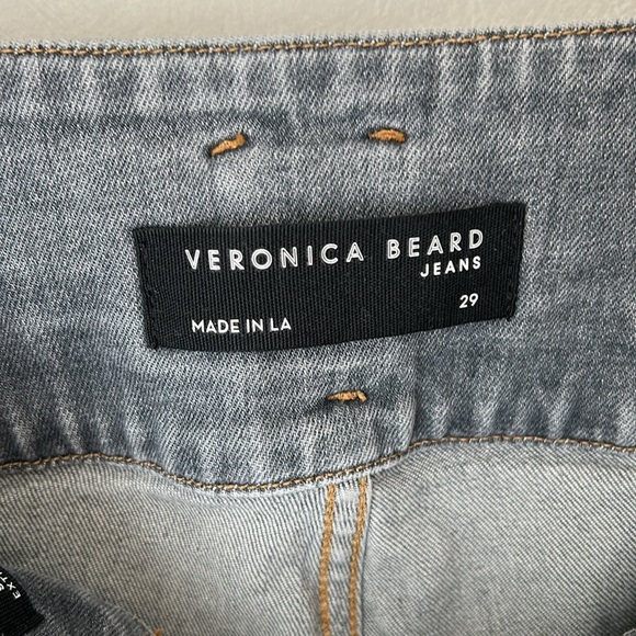 Veronica Beard Logan Straight Leg Jeans Tie Belt Extra High Rise 29 - Picture 3 of 11